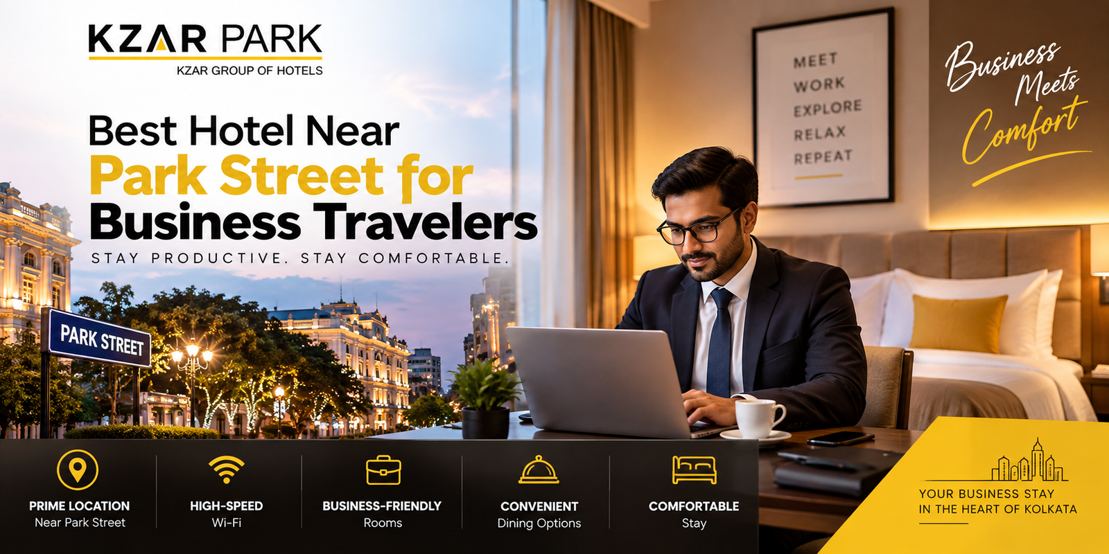 best hotel near Park Street for business travelers